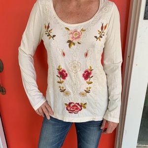 Johnny Was long sleeve shirt.